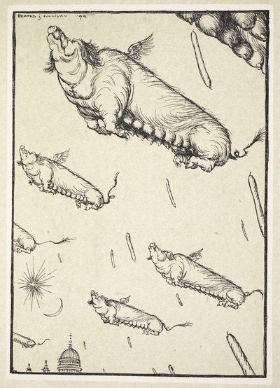 When the Pigs Begin to Fly (Die Blutwurst), Illustration from The Kaiser